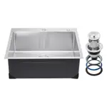 VEVOR 25" Kitchen Sink Top Mount Single Bowl Drop-In Basin Stainless Steel Bar