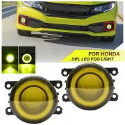 JDM Selective Yellow LED Fog Lights DRL For Honda Civic Accord CRV Acura TL TSX