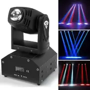 Set Of 2 MINI Beam Moving Head Stage Light RGBW Spot Lighting DJ Disco Show DMX