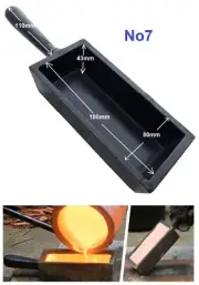 Cast Iron Ingot Mold Mould 6kg Gold Silver Crucible Melting Casting Refining No7