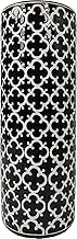 LANDCHY Porcelain Ceramic Umbrella Stand Holder Modern Style Floor Vase for Storage Canes Walking Sticks Golf Umbrella Mono-pods Tripod Bat Golf Club Gift Entryway Indoor 24" High Black&White