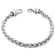 EDFORCE Stainless Steel Silver-Tone Mens Classic Link Cuban Chain Bracelet