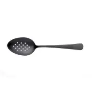 Mercer Culinary Black Matte 9" Perforated Plating Spoon w/ Deep Well Spoon