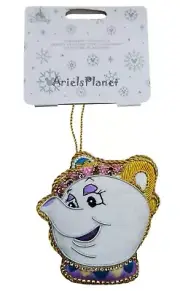 2025 Disney Parks Beauty & The Beast Mrs. Potts Beaded Plush Hanging Ornament