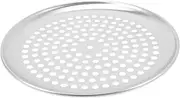 [TEHAUX] Stainless Steel Pizza Pan with Holes for Even Baking Pizza Baking Tray for Home Oven Cakes Pancakes Easy to Clean and Durable