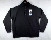 Eddie Bauer Mens Quilted Quarter Snap Brown Shirt Pull Over NWT
