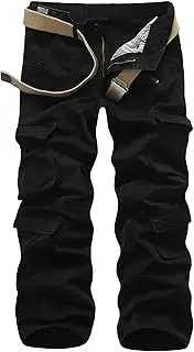 [JEShifangjiusu] Men's Cotton Multi-Pockets Pants Tactical Outdoor Military Army Cargo Pants Fashion Chino Trousers Sweatpants