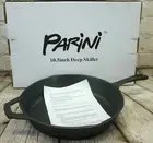 Parini Cast Iron Double Handle Deep Skillet Frying Pan Premium Thick 10.5"