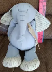 NEW DEMDACO Blue Elephant Dear Baby Plush Stuffed Animal KNOT TRUNK MWT