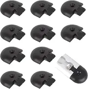 Porotmotor End Caps for L Track (44mm Width), 10PCS Rounded 1.75inch L Track Rail End Caps L Track Tie Down System Accessories