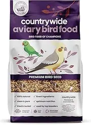 Countrywide Premium Parakeet and Cockatiel Food Mix 20 kg - Dust Free - Cockatiel Seed Mix - Parakeet Bird Seed - High in Protein with Nyjer Seed, Millets, Sunflowers and Plain Canary
