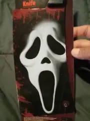 Scream Icon of Halloween Ghost face cleaver rare card defect labeled knife.