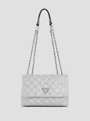 GUESS Women's Silver Giully Convertible Crossbody Bag