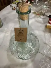 Borioli Rocco Italian Glass Oil Cruet Bottle With Cork Stopper ** NWT **
