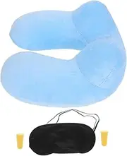 MOBUTOFU Inflatable Travel Neck Pillow Firmness U Shaped Cushion for Airplanes Cars Trains Soft Material Easy Maintenance for Comfortable Journeys