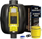 Tylola Heavy-Duty Multi-Stage Shower Filter for Hard Water & Limescale – Reduces Chlorine, Chemicals & Odors – Improves Skin & Hair Health – NSF42 Certified, Matte Black, Model NO.MAX TY-2-1