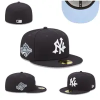 在飛比找蝦皮商城精選優惠-紐約洋基隊紐約全封閉棒球帽休閒平頂帽歐美嘻哈透氣運動帽街頭帽