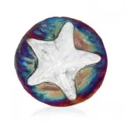 (2) Starfish Medallions Raku Pottery NEW
