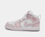 Size 11c - Air Jordan Retro 1 Mid Pink White Preschool Authentic 2024- Brand New