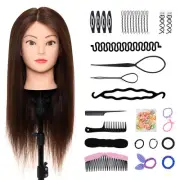 Mannequin Head Training Head Manikin Cosmetology Doll Head 22" for Hairdresser