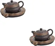STOBAZA 1 Set Japanese Style Ceramics Tea Kettle Handheld Kung Fu Teapot for Office Use Present for Tea Lovers and Stress Reducing