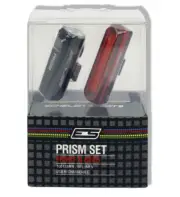 BIKE LIGHTS SET LED ES Prism LED Front & Rear Light bicycle SUPER BRIGHT