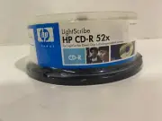 NEW HP 52x LightScribe 700MB 80 Minute CD-R Media 25 Pack SEALED