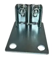 (2) Pallet Racking Universal Foot Plates for Uprights; Nuts, Bolts, Washer added