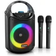 Karaoke Machine for Kids and Adults with 2 Wireless Bluetooth Microphones, PA...