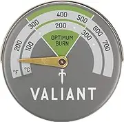 Valiant Magnetic Stove Thermometer, Aluminum, Green, 63mm