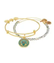 NEW! ALEX AND ANI Claddagh Art Infusion Set of 2 Bangle Bracelets