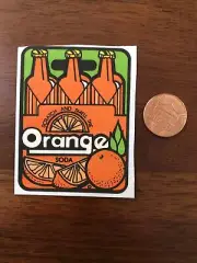Mello Smello ORANGE SODA POP Case Scratch 'n Sniff Sticker Vintage matte mod