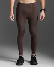 Light Speed Compression Tights, 2XU, S, Raisin/Raisin Reflective, Male
