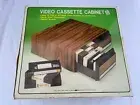 Vintage Kmart Video Wood VHS Cassette Holder Storage Cabinet Holds 22 Tapes