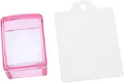 Ipetboom Silicone Nail Art Stamping Stamper Set Clear Manicure Tool with Scraper for Nail Polish Designs Red for Home and Salon Use
