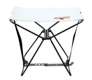 Iron Compact Camping Stool,Compact Portable Folding Stool,One-Step Installati...