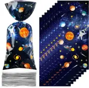 100 Pieces Outer Space Treat Bags Solar System Goodies Candy Bags Galaxy Theme P