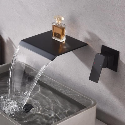 Waterfall Wall Mount Faucet Bathroom Bathtub Tub Faucet Bathroom Sink Faucet ...
