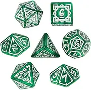 Dice Set - Acrylic Board Game Dice - Magnetic Storage Box Included Vibrant Colors Complete Set for Home School Group Activities