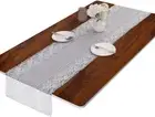 White Lace Embroidery Table Runner Dining Table Buffet 15" x 52" NEW