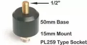 GME 1/2" UHF Type Antenna Base Plus Cable Fitting Antenna Base Mobile Car Mou...