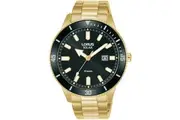 Lorus Sport Man RX308AX9 Black Dial Gold Stainless Steel Unisex Watch