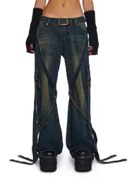 [Current Mood] Hardcore Happiness Wide Leg Jeans