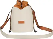 [TARION] Lens Bag with Carrying Strap, Lens Bag Camera Bag Made of Canvas PU Leather, Padded Protective Bag Camera Bag for DSLR Camera Lenses