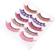 VICASKY 5 Pairs Mixed Russian Curl Fiber Eyelashes Creative False Lashes for Women Natural and Comfortable Easy to Apply