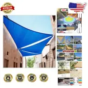 190 GSM Blue Triangular Sun Shade Sail - 95% UV Protection & Waterproof