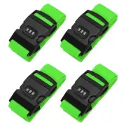 4Pcs Luggage Straps with Combination Lock TSA Approved Green