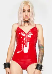 Devil Do Me Vinyl Bodysuit