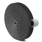 Hook And Loop Tape Strap Cable Ties Fastener Black 15FT Self Adhesive Roll Wrap
