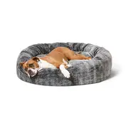 Snooza Cuddler Chinchilla Dog Basket Grey